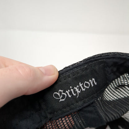 Brixton Mfg Co Patch Snapback Mesh Back Trucker Hat Gray One Size