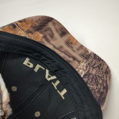 Brown Camo Platt Embroidered Baseball Cap Hat One Size Hunting Fishing Outdoors