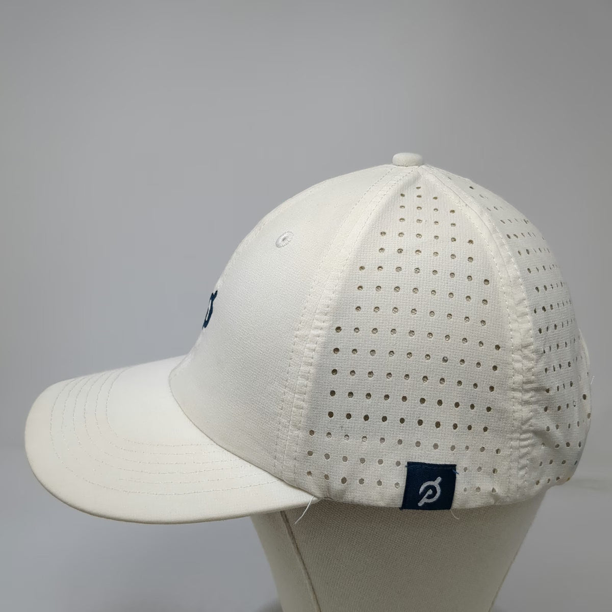 Peloton Baseball Cap White One Size Adjustable Mesh Back Perforated Gym Hat