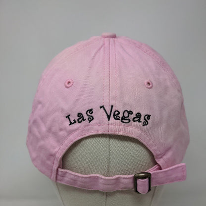 Golden Nugget Slideback Hat Pink OSFA Adjustable Embroidered Rhinestone