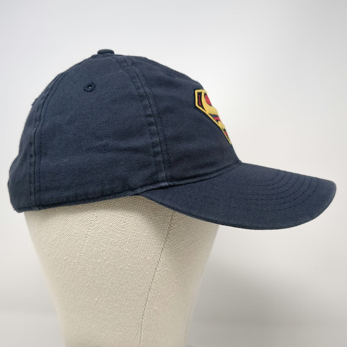 Superman Baseball Cap Blue One Size Man of Steel Embroidered Strapback Hat Logo