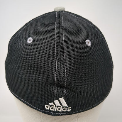 Adidas Baseball Cap Black One Size Fitted Stretch Fit Climalite Logo Hat