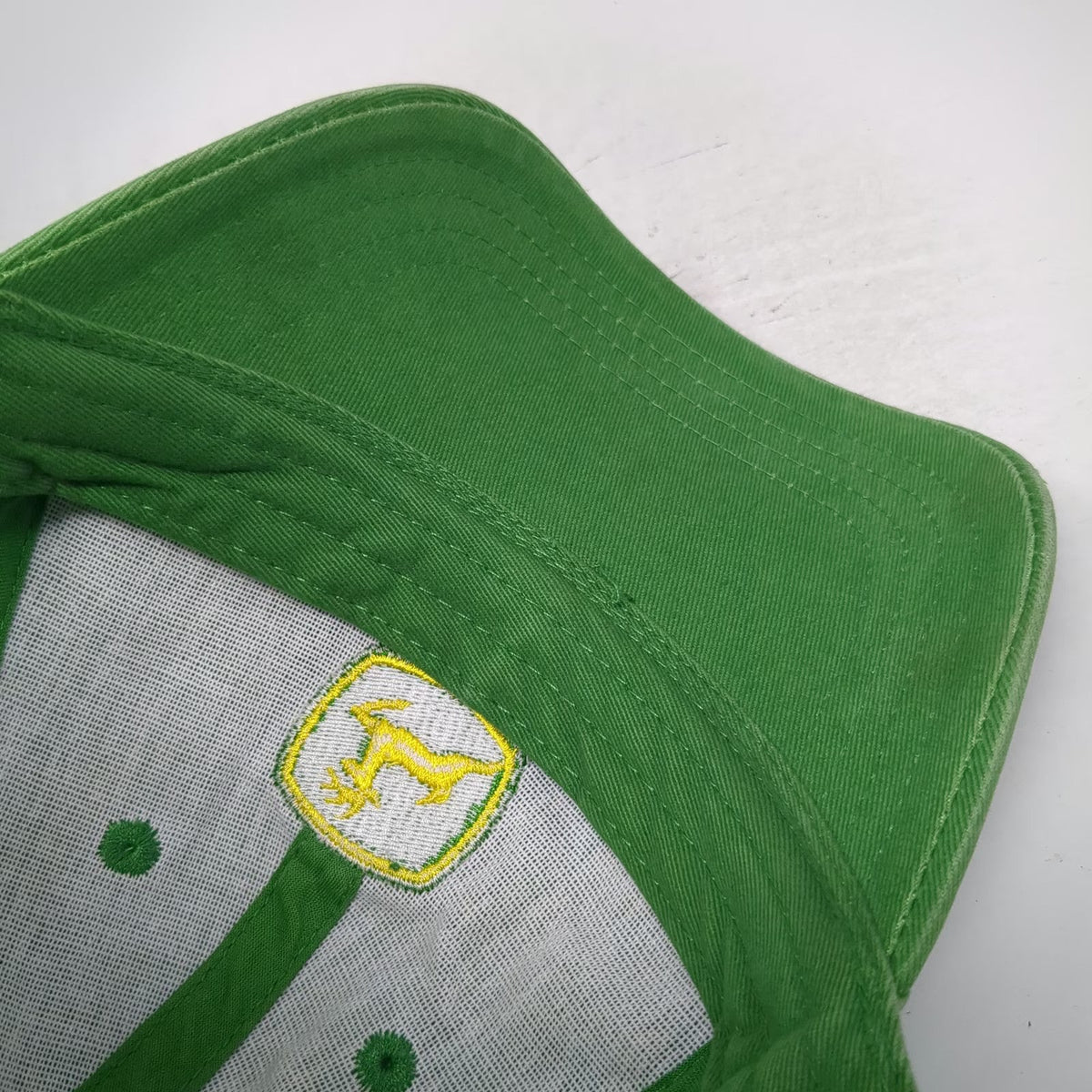 John Deere Baseball Cap Green One Size Embroidered Logo Slideback Slogan Hat