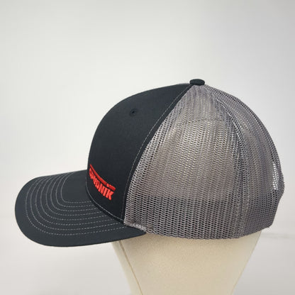 Richardson Trucker Hat Black One Size Snapback Mesh Spudnik Agriculture Logo