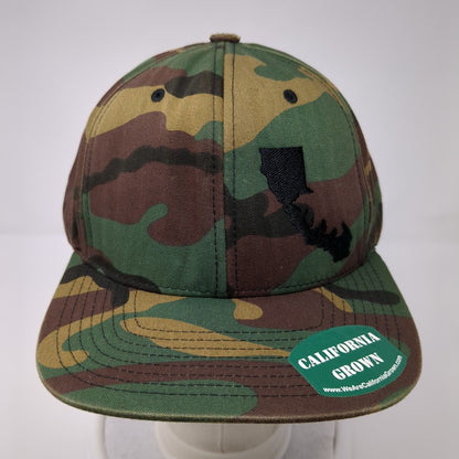 California Grown Snapback Hat Camouflage OS Adjustable The Classics Yupoong
