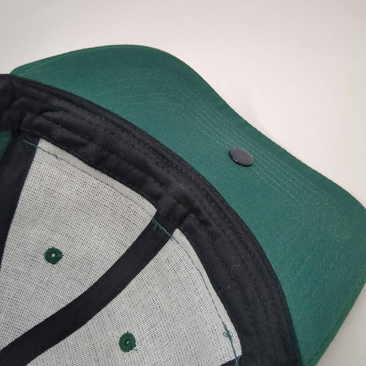 Bug Cap Snapback Hat Green One Size Padded Front Roll Made in Canada Adjustable