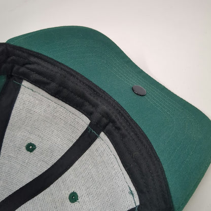 Bug Cap Snapback Hat Green One Size Padded Front Roll Made in Canada Adjustable