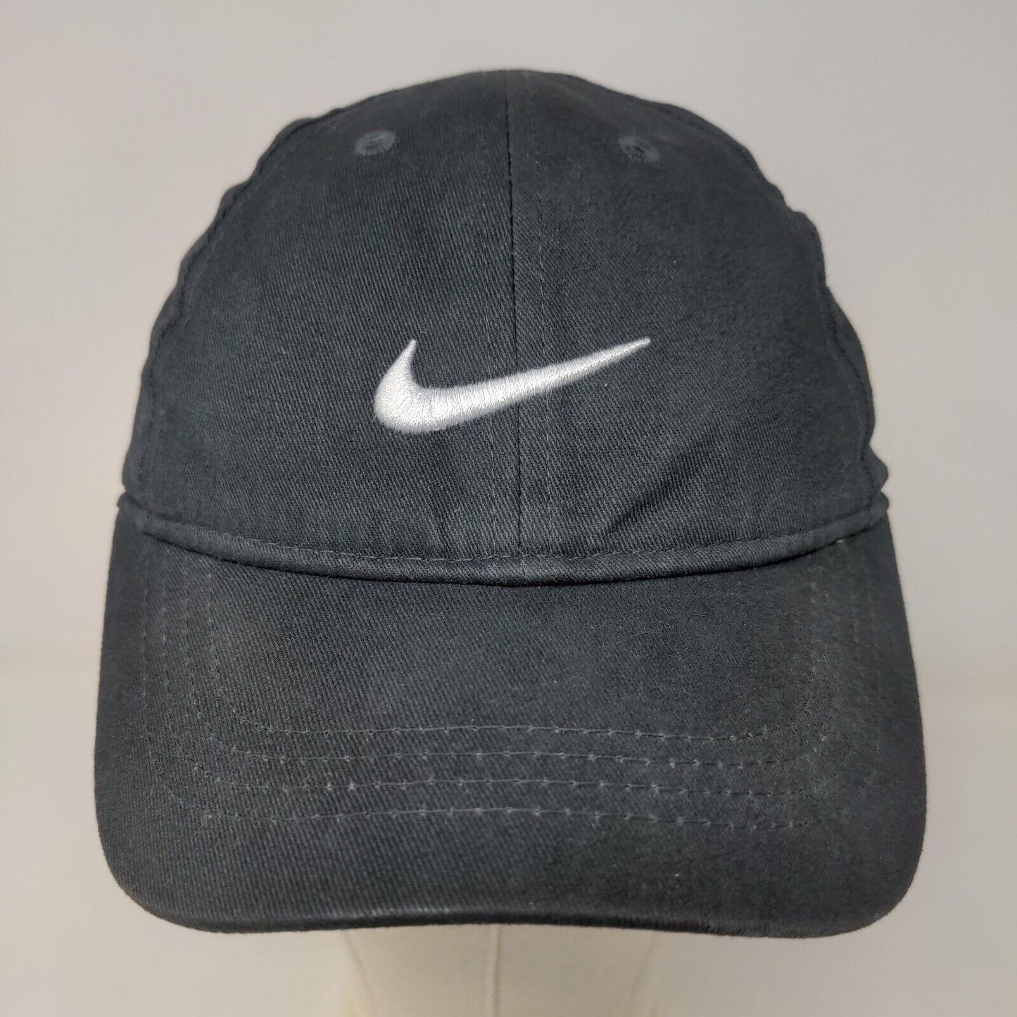 Nike Boy's Strapback Hat Gray Adjustable Embroidered Swoosh Logo 100% Cotton