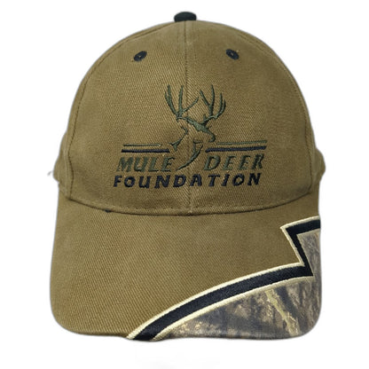 Outdoor Cap Mule Deer Foundation MDF Baseball Cap Brown One Size Camo Brim Hat