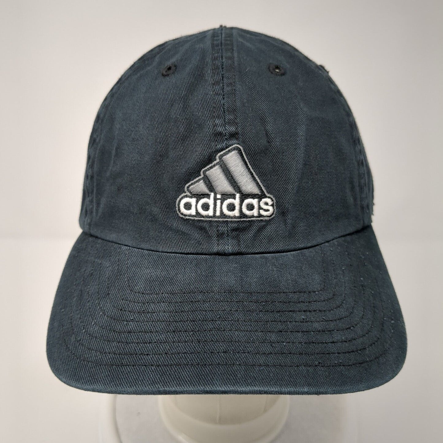 Adidas Slideback Hat Black One Size Adjustable Climalite 3 Stripes