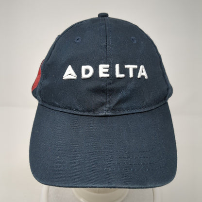 Delta Slideback Baseball Cap Blue One Size Adjustable Embroidered 6 Panel Cotton
