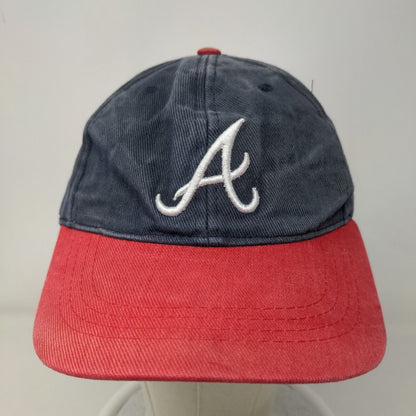 Atlanta Braves Mens Strapback Hat Blue Embroidered Atlanta Braves Chevrolet Logo