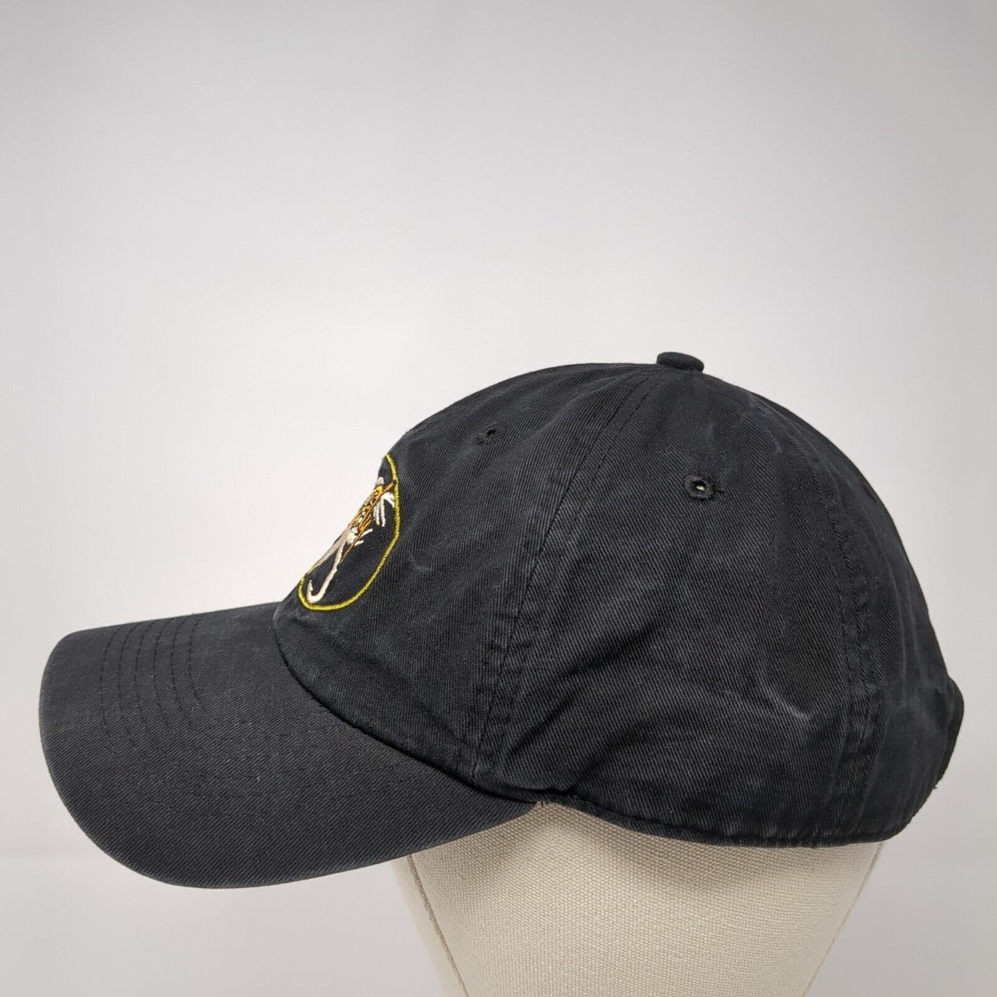 Faded Fly Slideback Hat Black One Size Adjustable Solid Buck's Bags