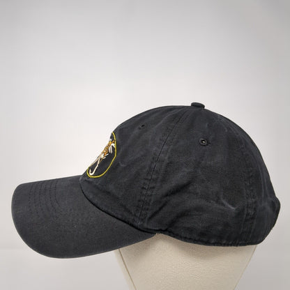 Faded Fly Slideback Hat Black One Size Adjustable Solid Buck's Bags