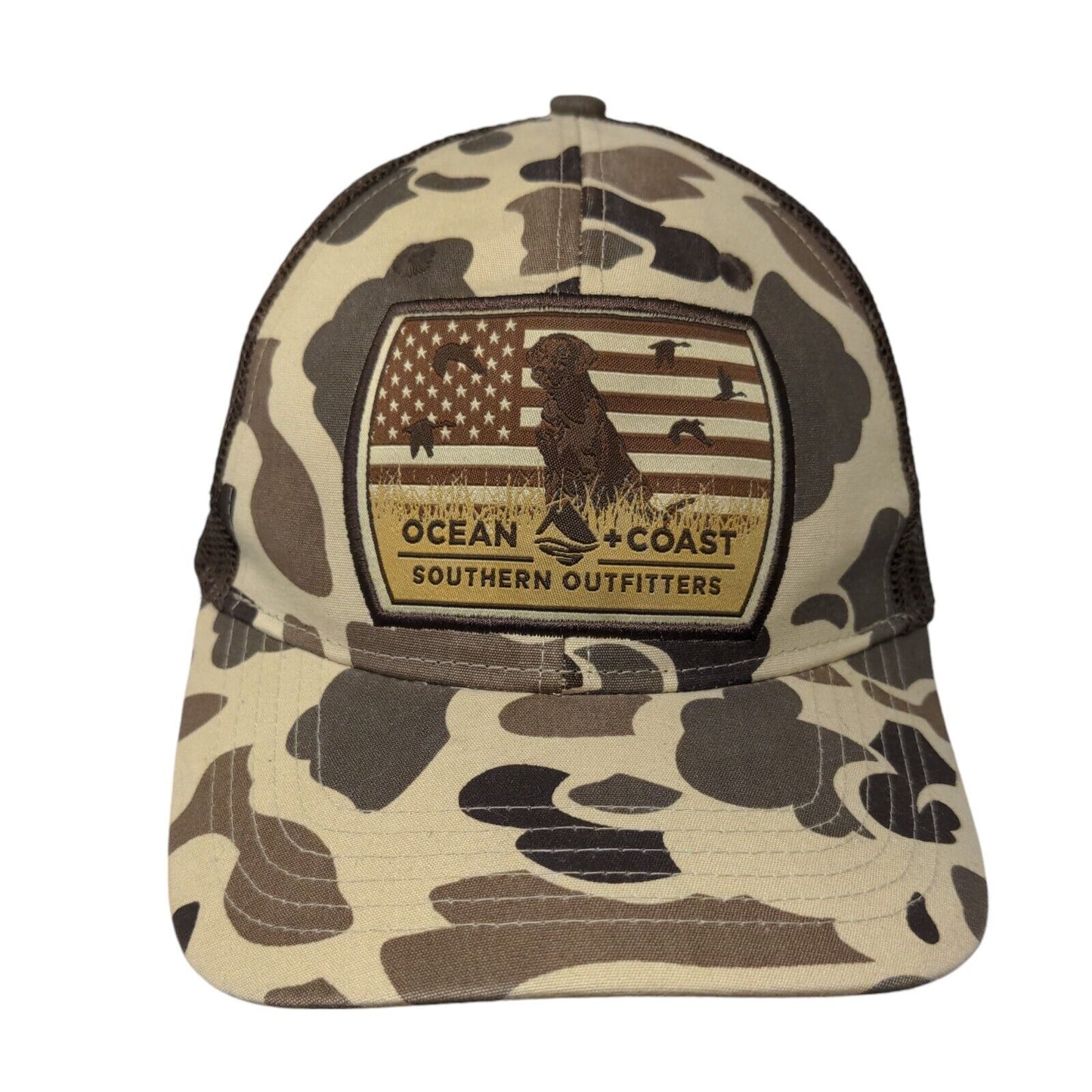 Ocean Coast Southern Outfitters Slideback Trucker Hat Camouflage OS Patriotic