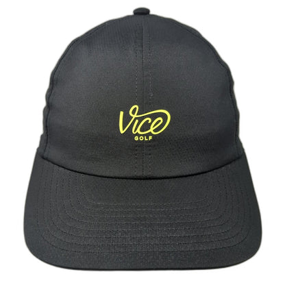 Vice Golf Snapback Hat Black One Size Perforated Mesh Topographic Visor Active