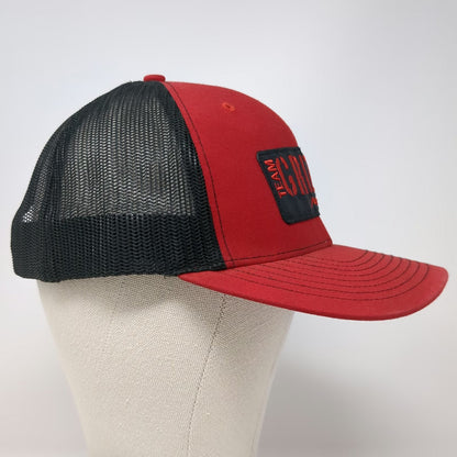 Richardson Trucker Hat Red One Size Team Grizzly Motorsports Mesh Snapback