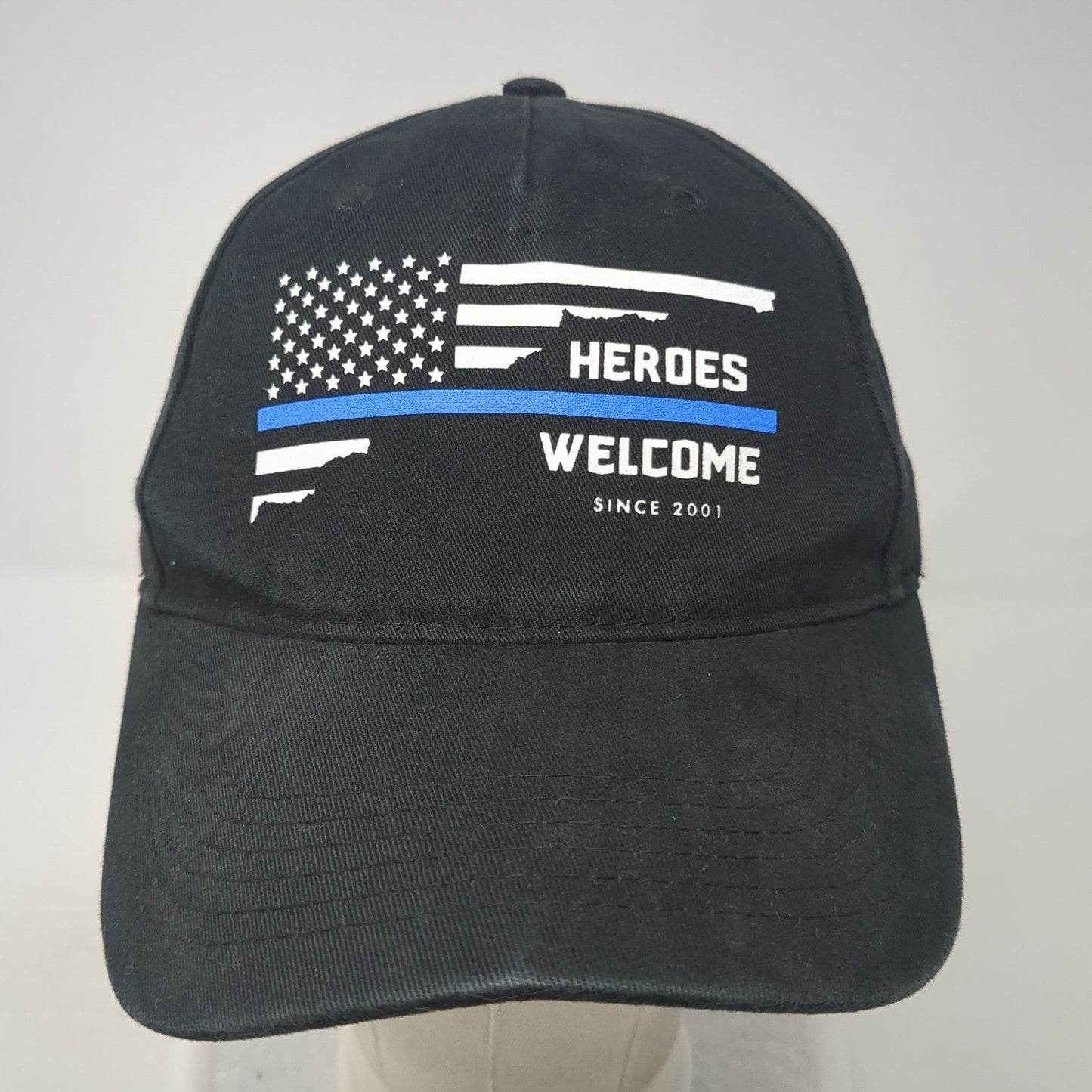 Heroes Welcome Size 2001 Baseball Cap Black One Size Adjustable Patriotic LAPG