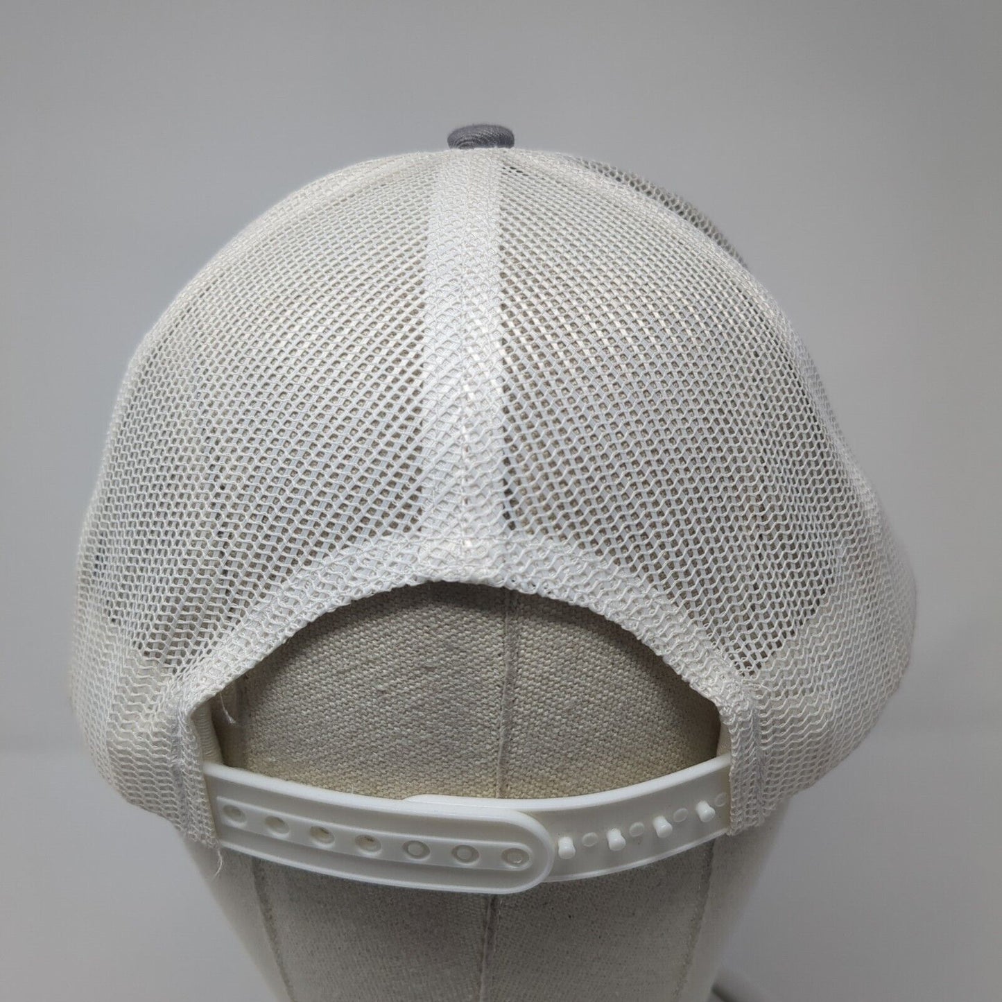 W420 Snapback Trucker Hat Gray OS Adjustable Embroidered Mesh Port Authority