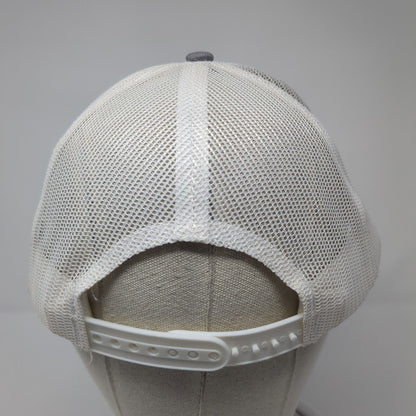 W420 Snapback Trucker Hat Gray OS Adjustable Embroidered Mesh Port Authority