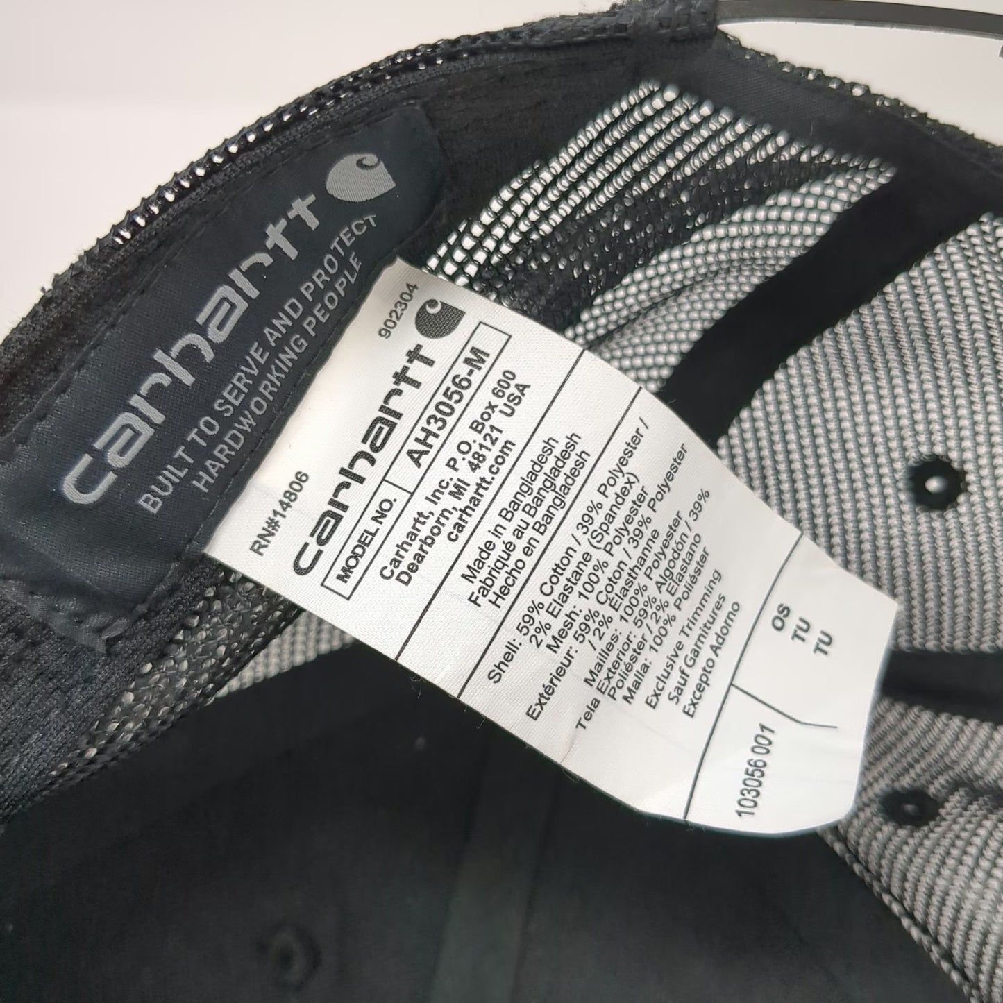 Carhartt Trucker Hat Black One Size Samsung Corporate Logo Mesh Back Snapback