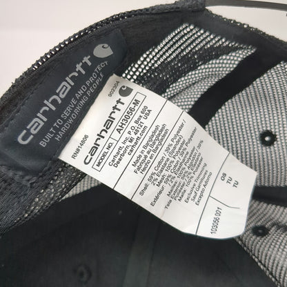 Carhartt Trucker Hat Black One Size Samsung Corporate Logo Mesh Back Snapback