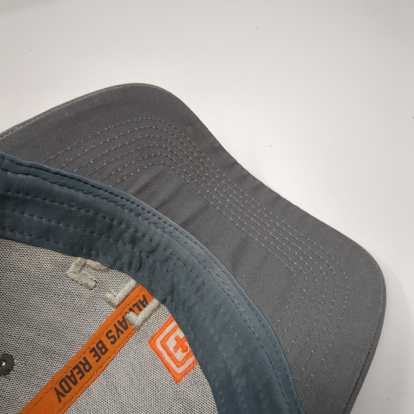 5.11 Tactical 2014 Strapback Hat Gray One Size Adjustable Embroidered 6 Panel