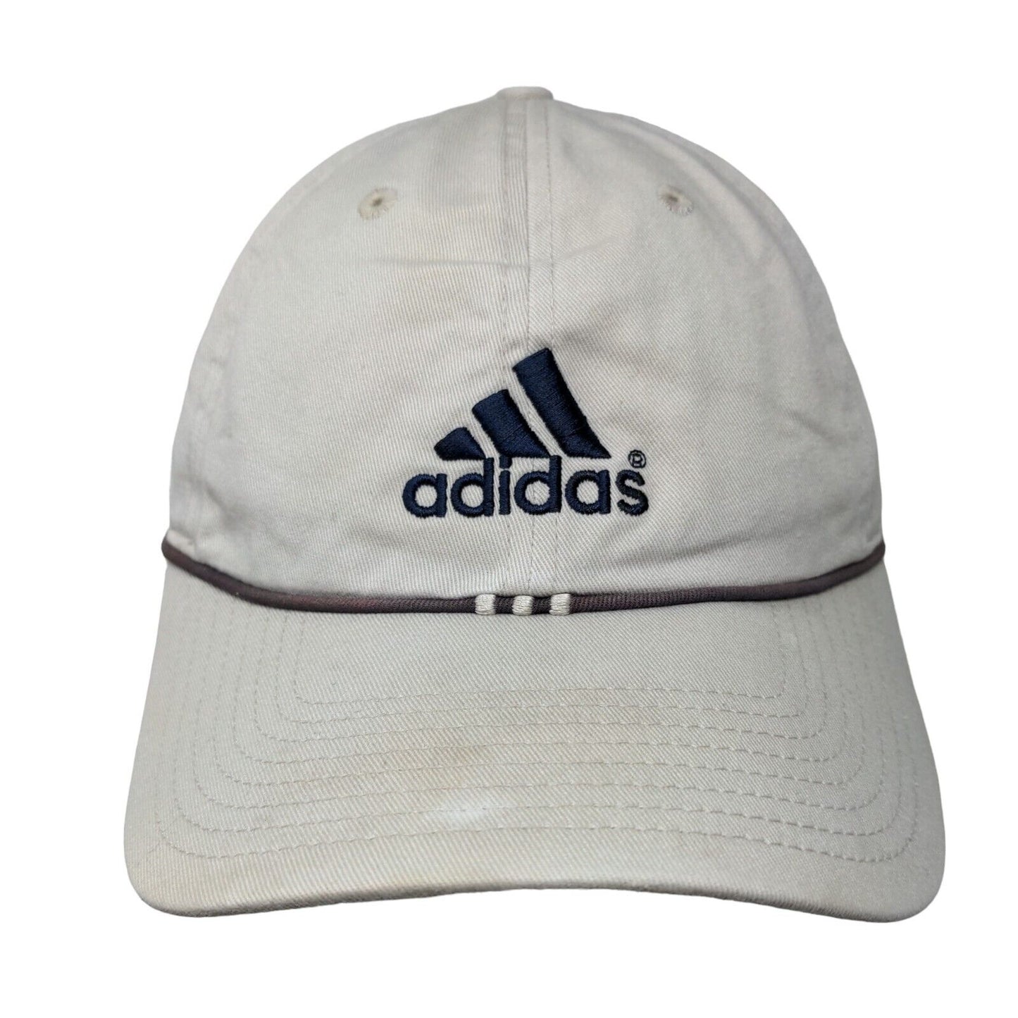 Adidas 3 Stripes Hat Tan OSFA Embroidered Adjustable Solid 6 Panel