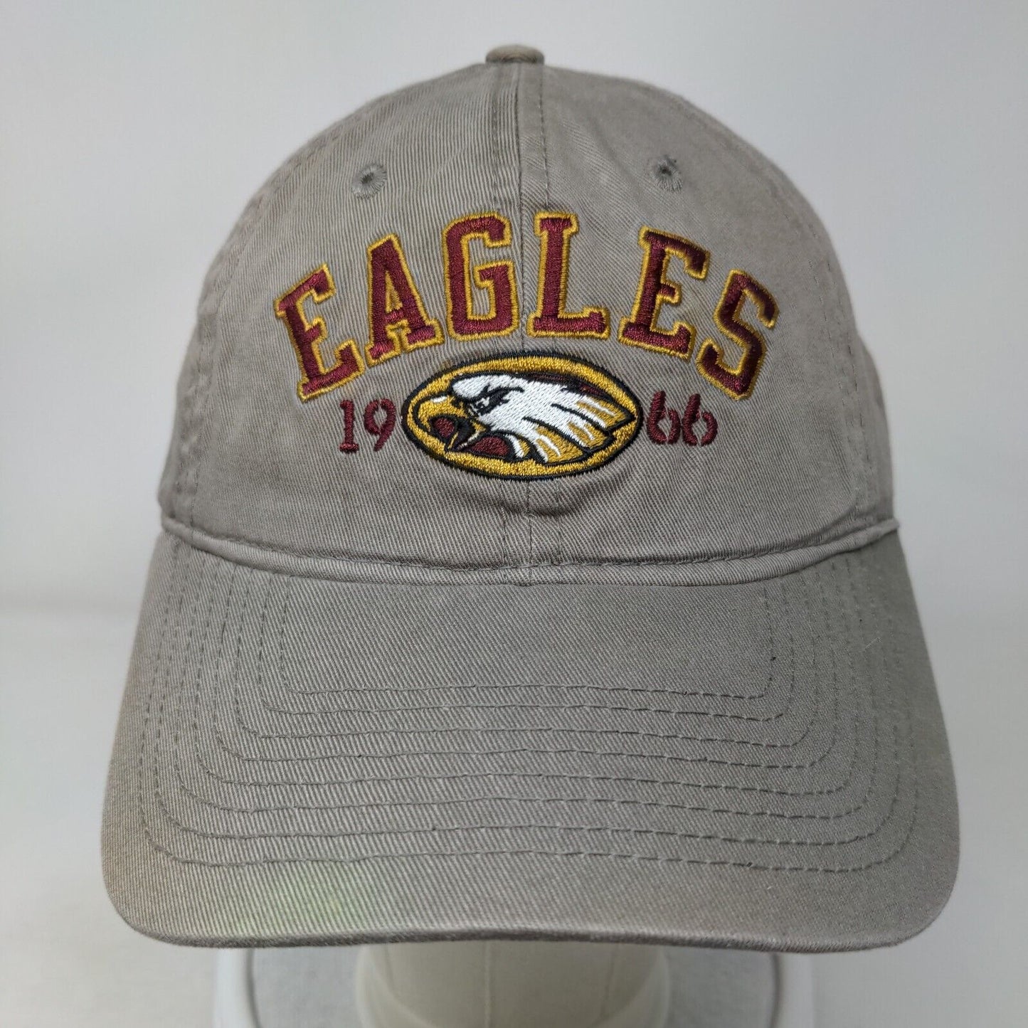 Champion Slideback Hat Episcopal Eagles 1966 Embroidered Logo Tan OSFM