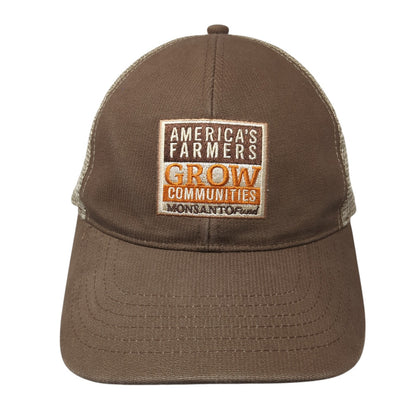 America's Farmers Grow Communities Monsanto Fund Trucker Hat Brown OS Mesh Back