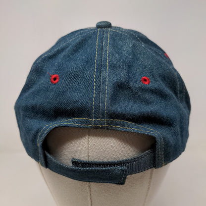 Disney Boy's Strapback Hat Blue Size OS Embroidered Mickey Mouse Logo Denim