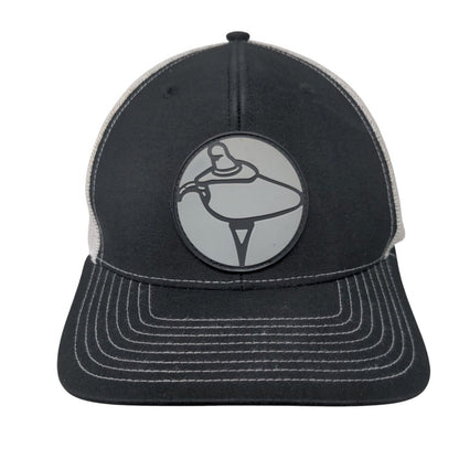 Richardson Snapback Trucker Hat Black One Size Adjustable Mesh Back 6 Panel