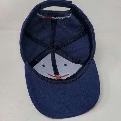 Gleim Aviation Strapback Hat Blue One Size Embroidered Adjustable