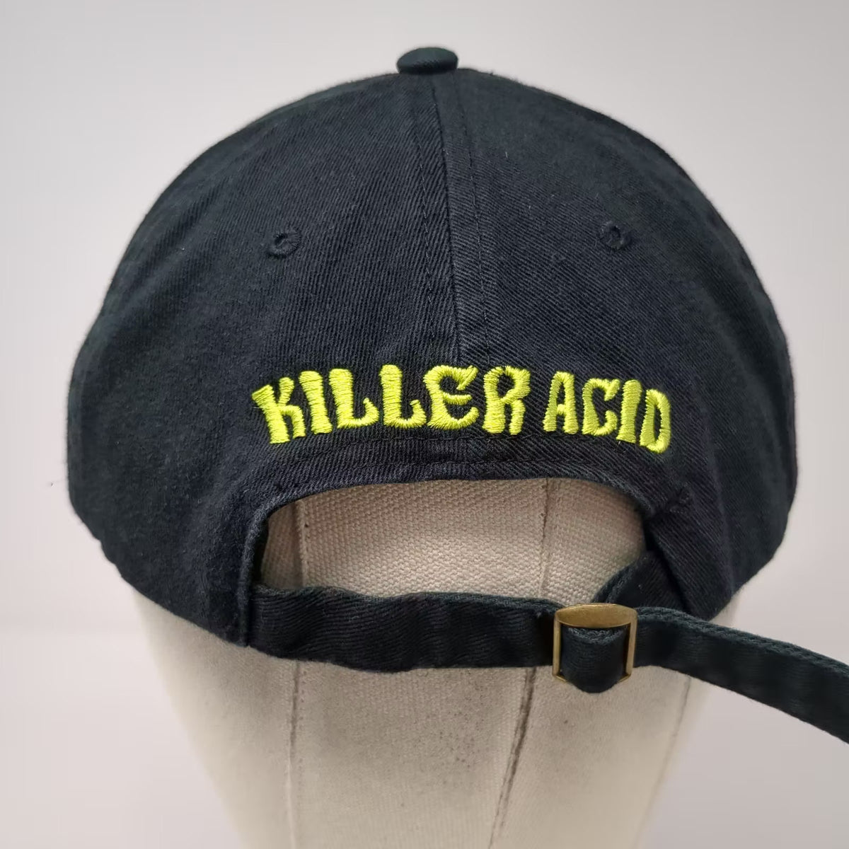 Killer Acid Baseball Cap Black OS Embroidered Cartoon Creature Adjustable Hat
