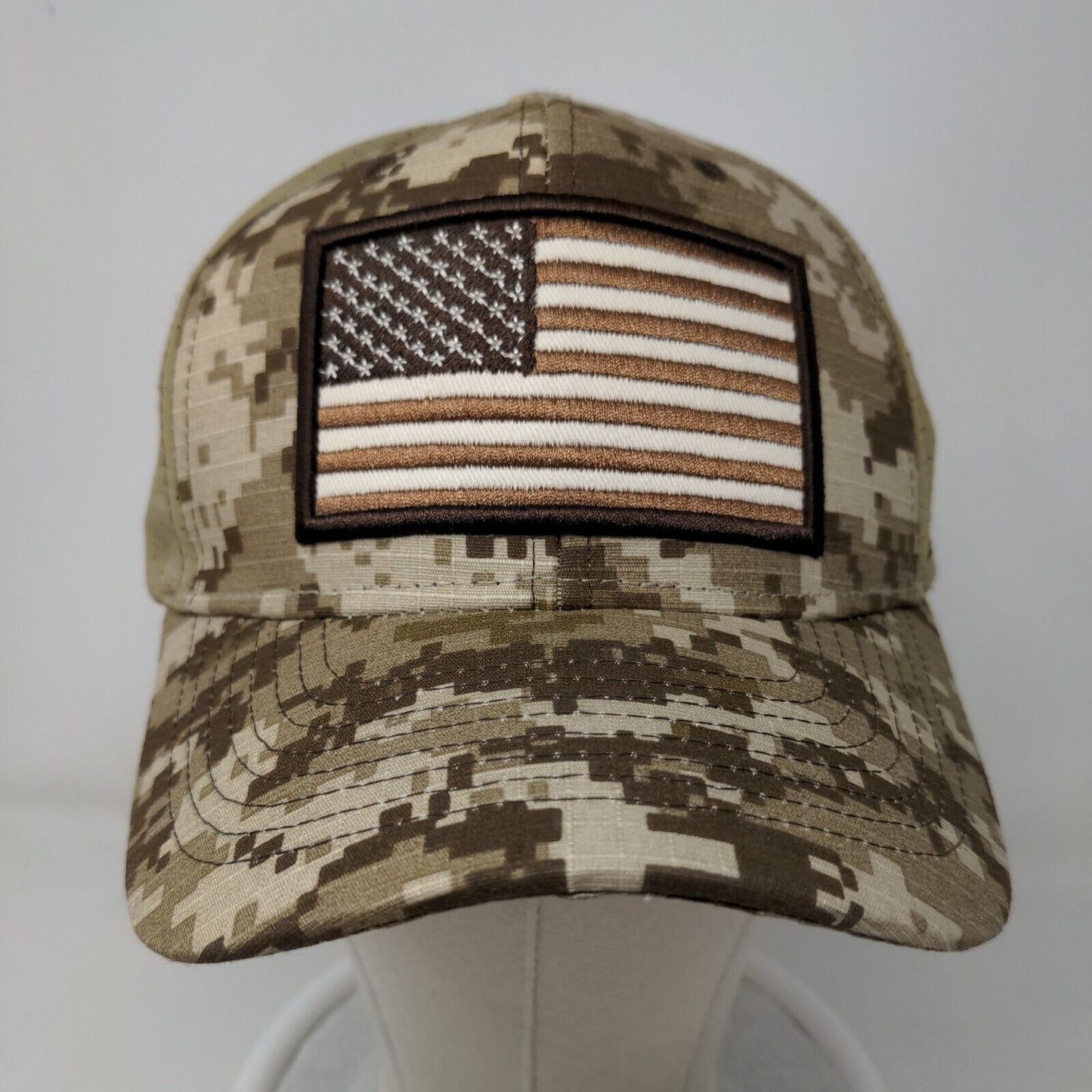 Unbranded Men's Snapback Hat Digital Camo Embroidered Patriotic American Flag
