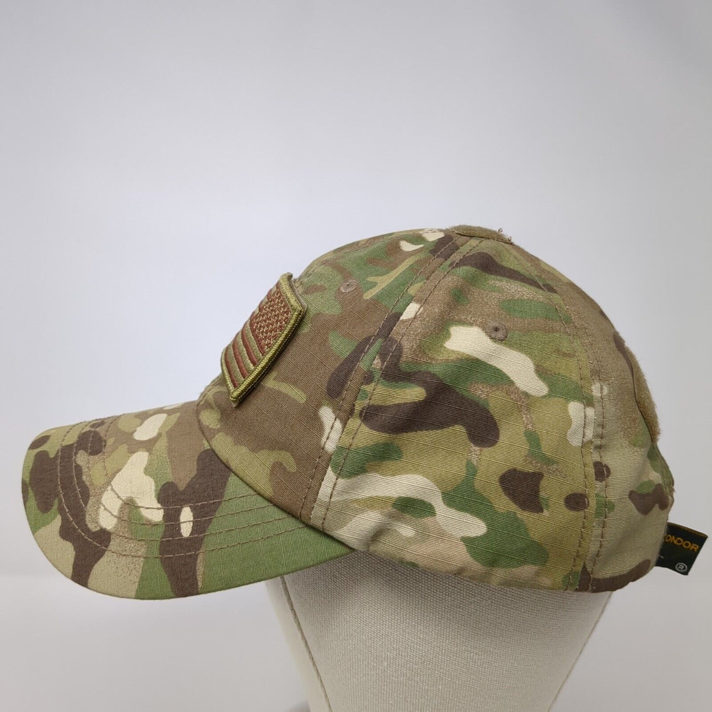 American Flag Slideback Hat Camo One Size Adjustable Condor