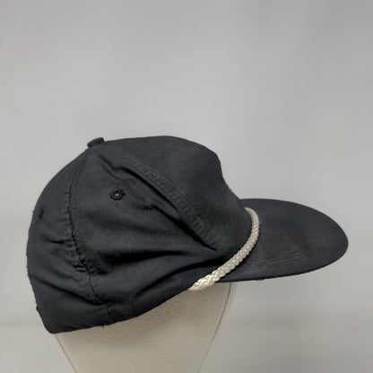 Pizza Hut Snapback Hat Black One Size Adjustable Embroidered Rope Crew Cap