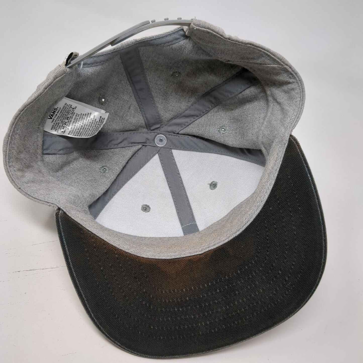 VANS Off The Wall Since 1966 Snapback Hat Gray One Size Adjustable Embroidered