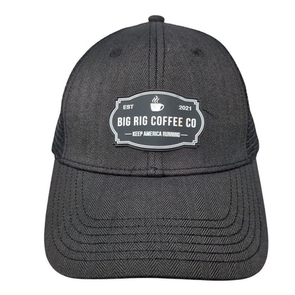 Big Rig Coffee Co Est 2021 Keep America Running Trucker Hat Black OS Mesh Back