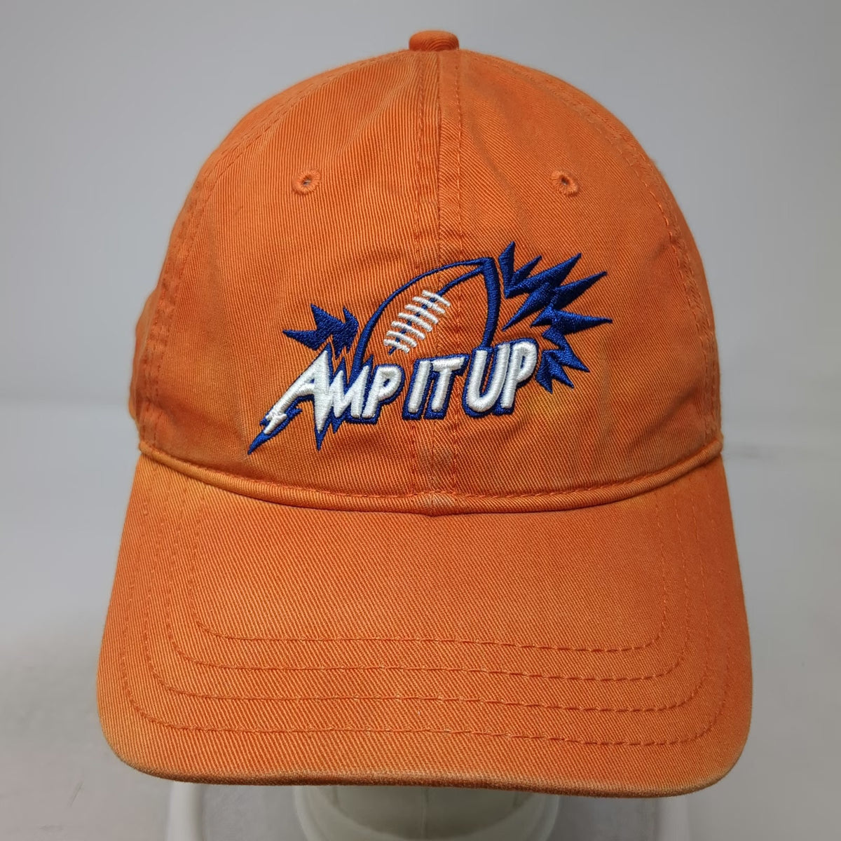 Tommy Hilfiger Orange Baseball Cap OSFM Amp It Up Football Golf Strapback Hat