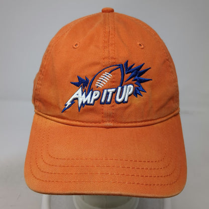 Tommy Hilfiger Orange Baseball Cap OSFM Amp It Up Football Golf Strapback Hat