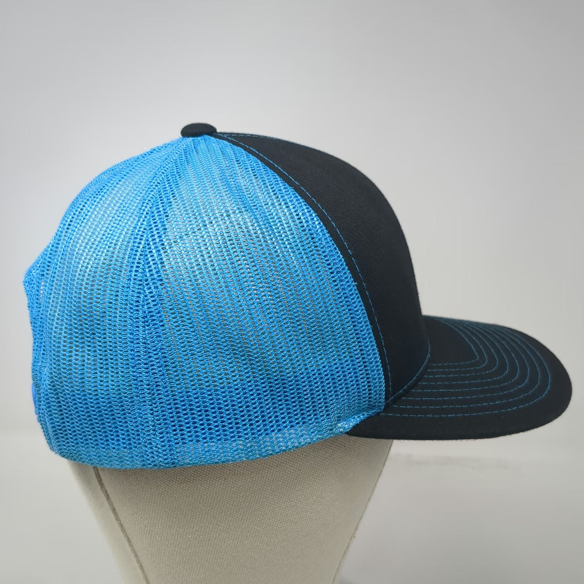 Pacific Headwear Trucker Hat Black Blue One Size Mesh Snapback Outfitters Logo