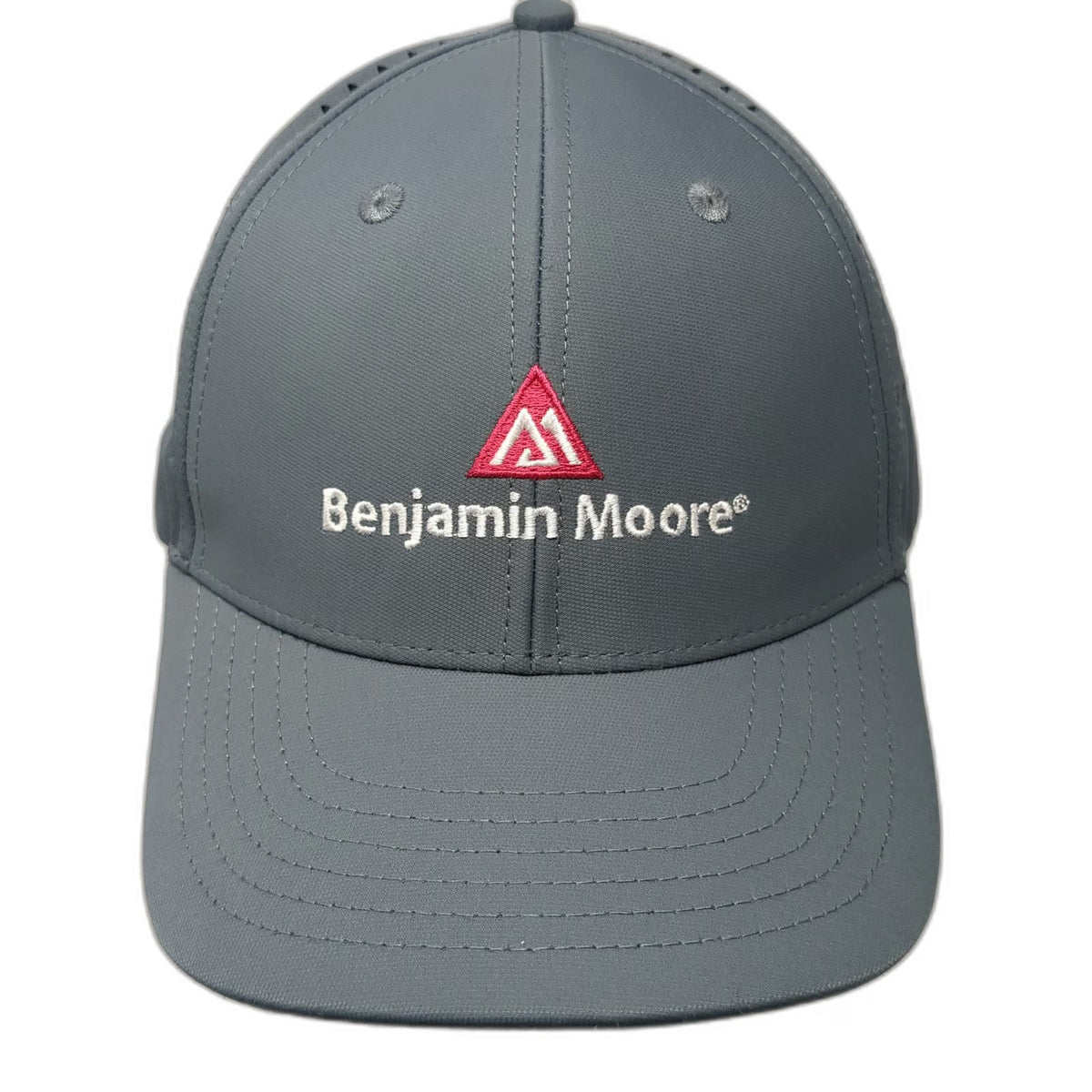 Benjamin Moore Gray One Size Baseball Cap Laser Perforated Logo Paint Hat