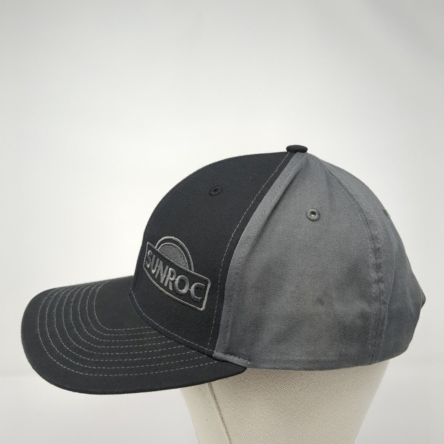 Sunroc Snapback Hat Black One Size Colorblock Clyde Richardson 6 Panel