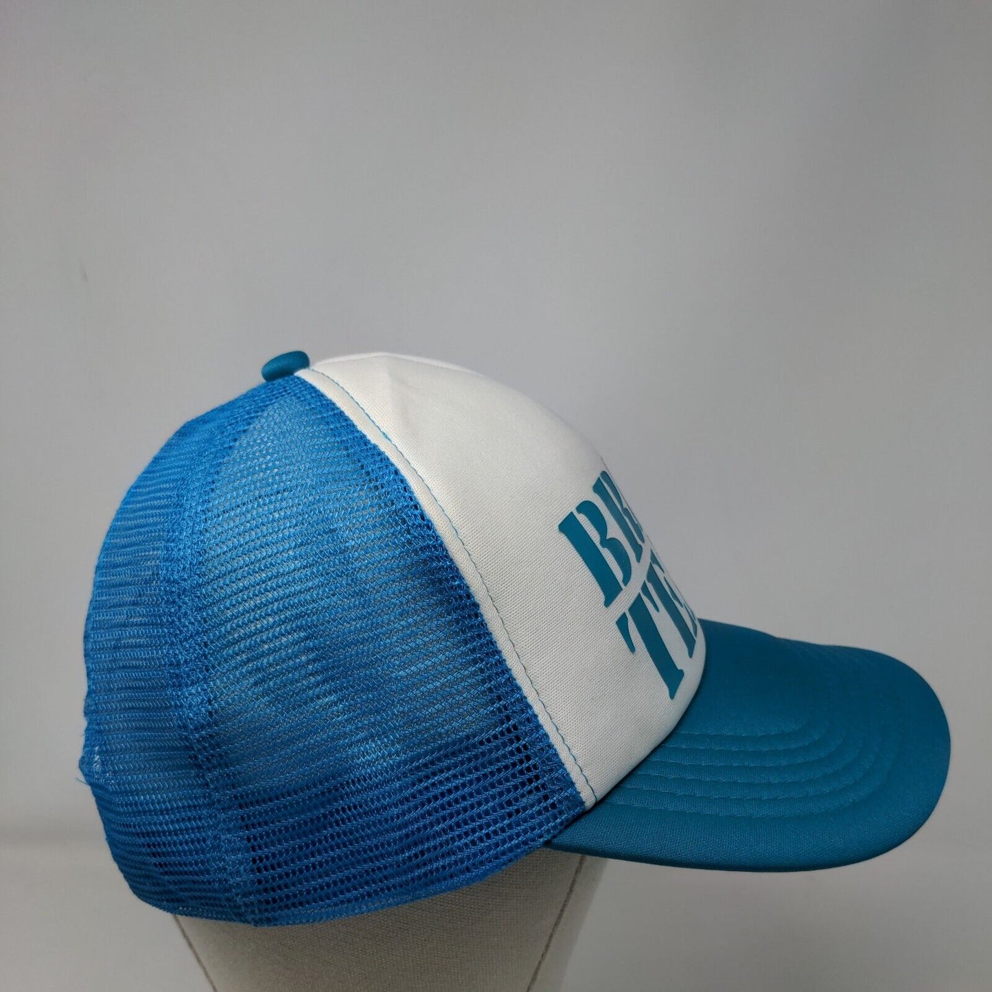 Bride Team Snapback Trucker Hat Blue One Size Adjustable Embroidered Mesh Back