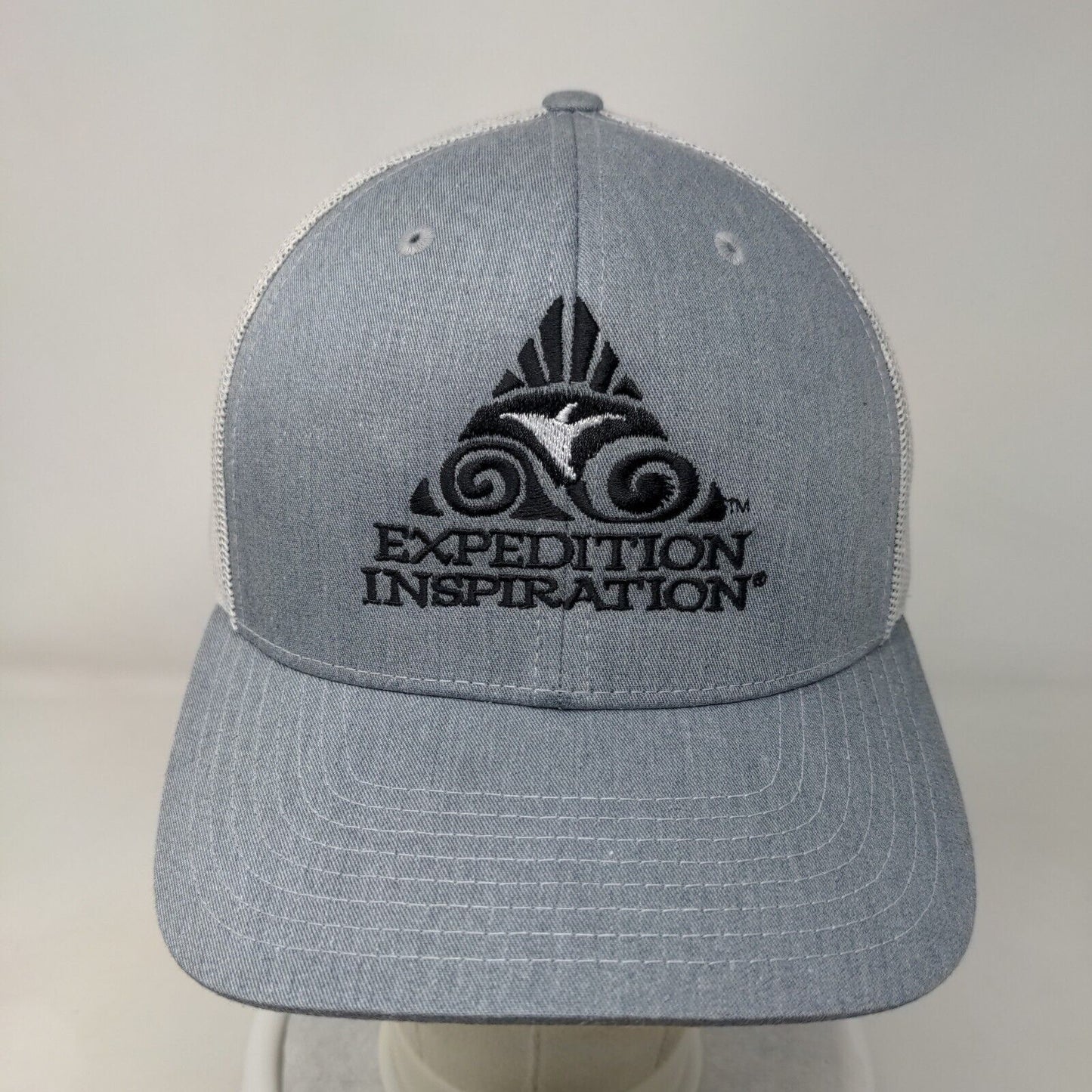 Expedition Inspiration Snapback Trucker Hat Gray One Size Mesh Back Richardson