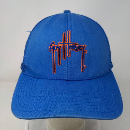 Guy Harvey Snapback Mesh Back Trucker Hat Blue One Size Embroidered