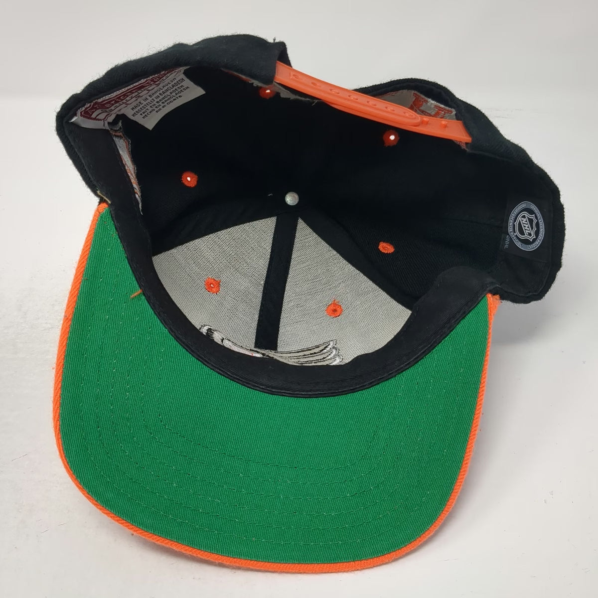 American Needle NHL Philadelphia Flyers Snapback Hat Black Orange One Size Green