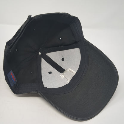Letter C Strapback Hat Black One Size Adjustable Embroidered 6 Panel