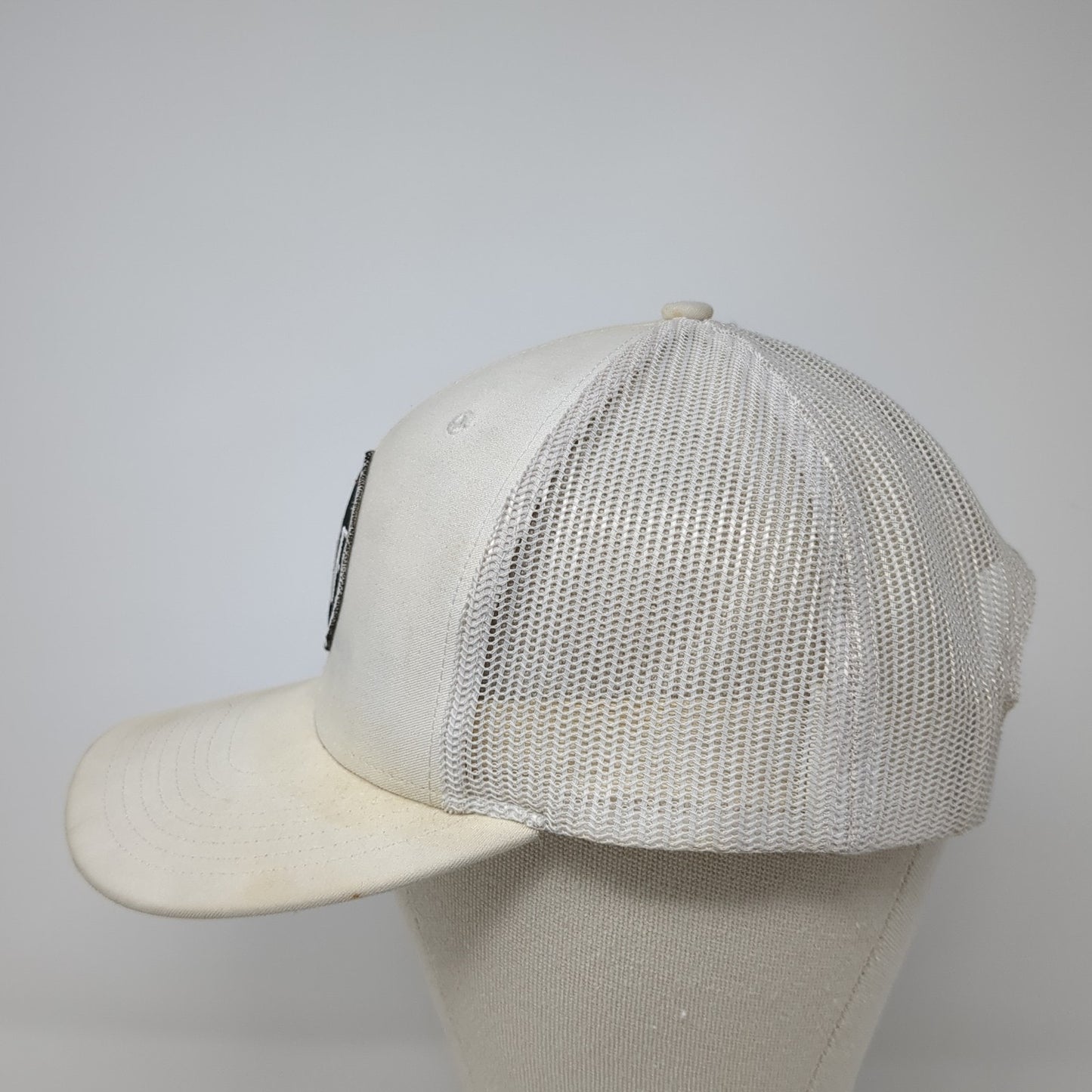 Golf 208 Snapback Trucker Hat Beige One Size Adjustable Mesh Back Richardson